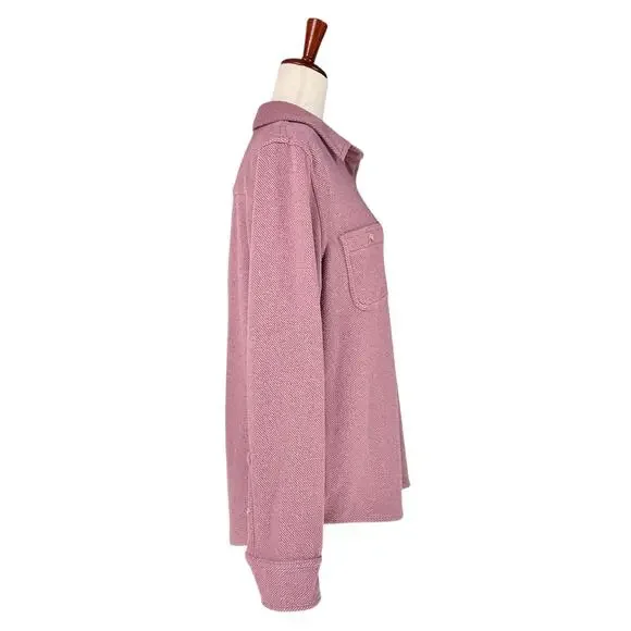 FAHERTY The Legend Sweater Shirt Shirt Button-Up LS in Dusty Rose Twill Size L - Picture 3 of 8